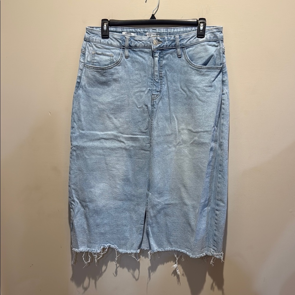 Ava & Viv Light Blue A-Line Denim Skirt
